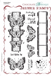 Butterfly Mind Rubber Stamp sheet - A5